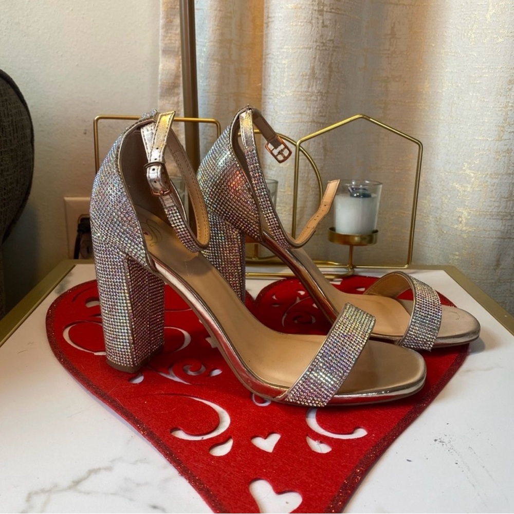Elegant Silver High Heel Sandals
